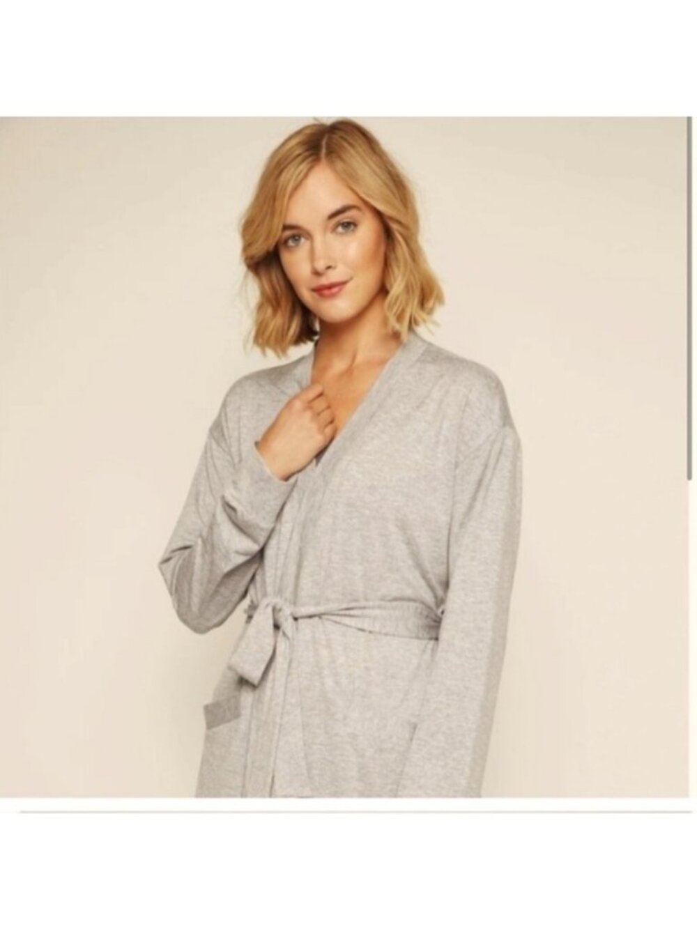 NWT FourLaps Stratus Wrap Belted Cardigan S Oatmeal Heather Robe Oversized
